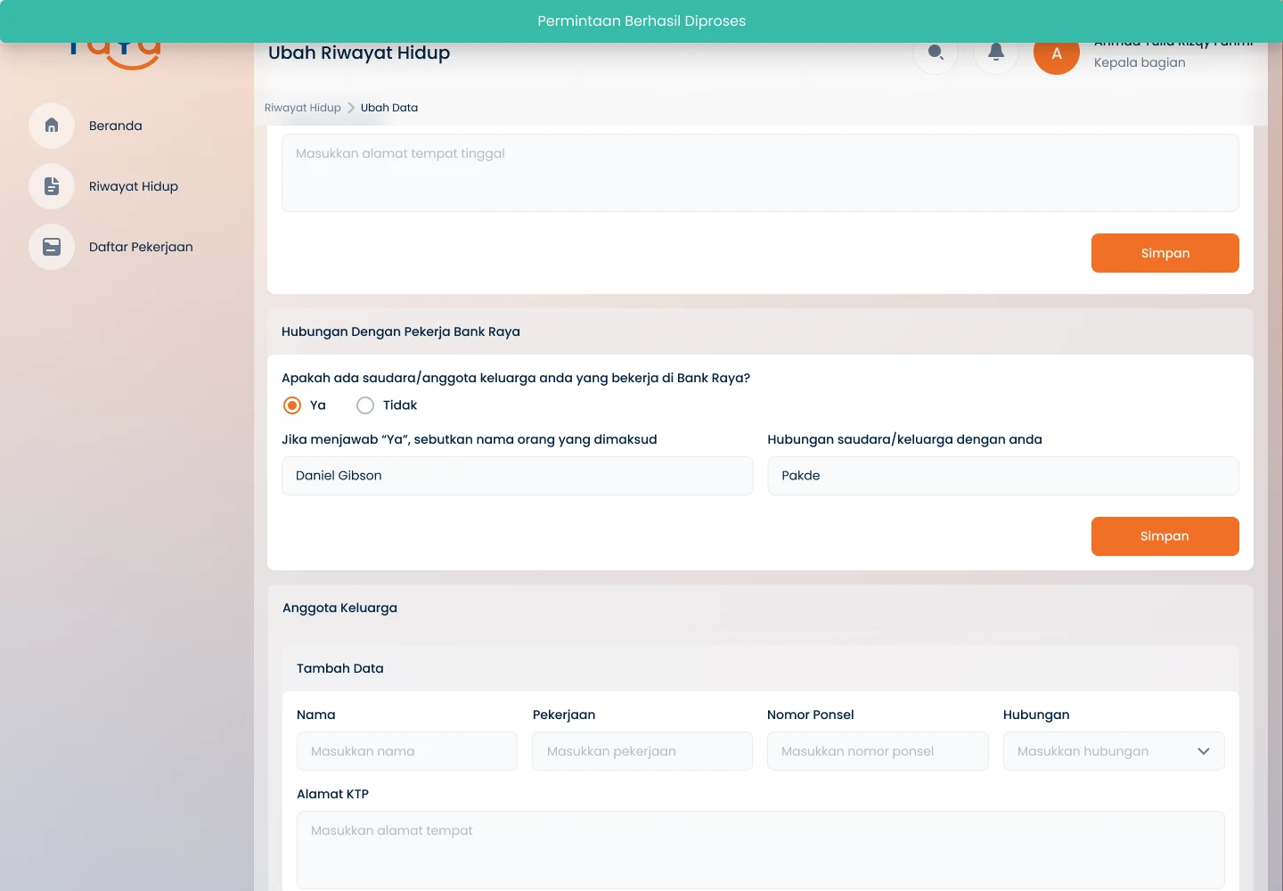 E-Recruitment candidate screen